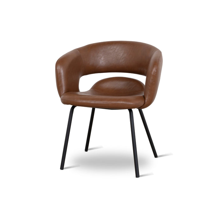 Set of 2 - Dalca Black Dining Chair - Antique Brown