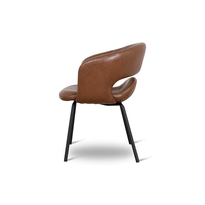Set of 2 - Dalca Black Dining Chair - Antique Brown
