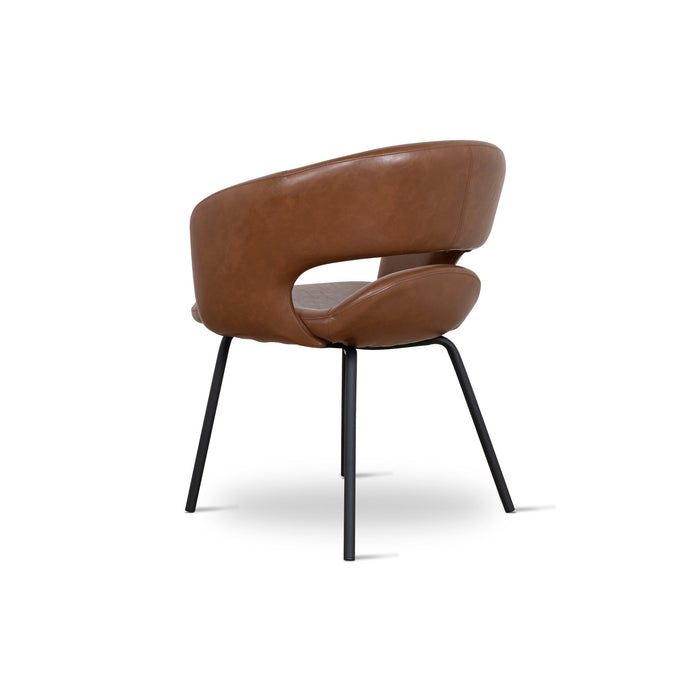 Set of 2 - Dalca Black Dining Chair - Antique Brown