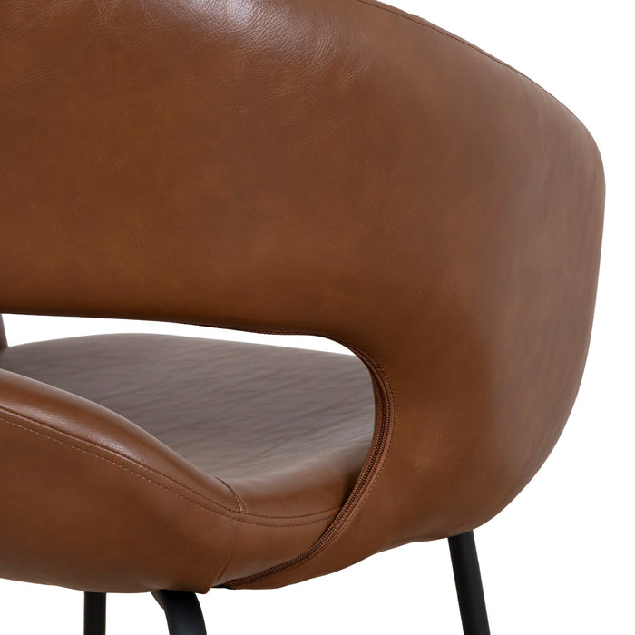 Set of 2 - Dalca Black Dining Chair - Antique Brown