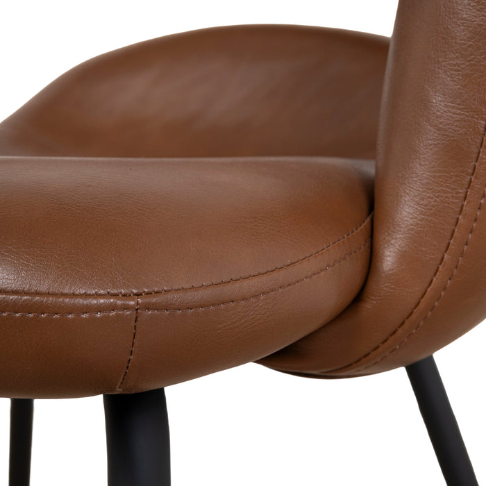 Set of 2 - Dalca Black Dining Chair - Antique Brown
