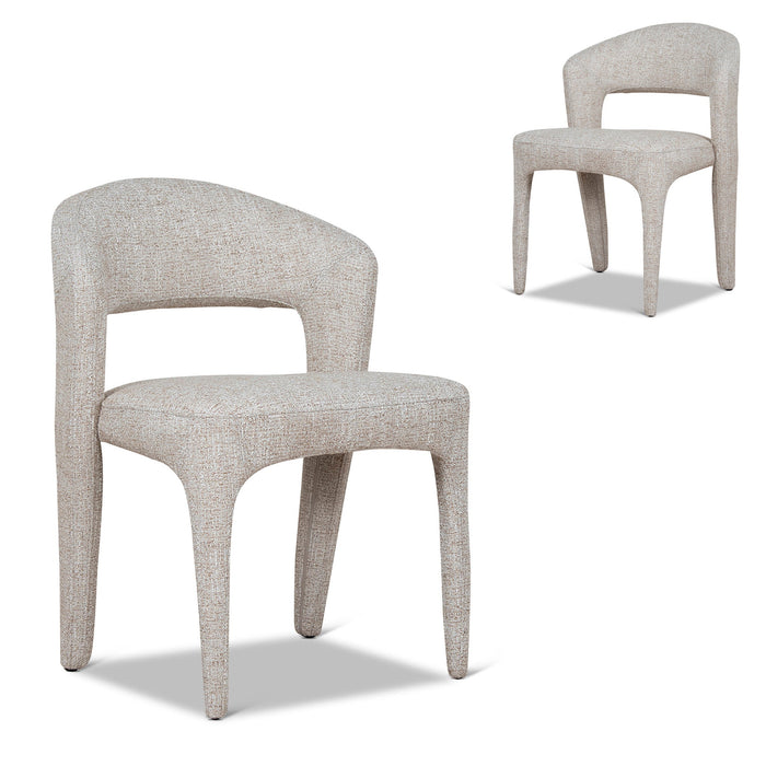 Set of 2 - Voss Dining Chair - Pale Beige