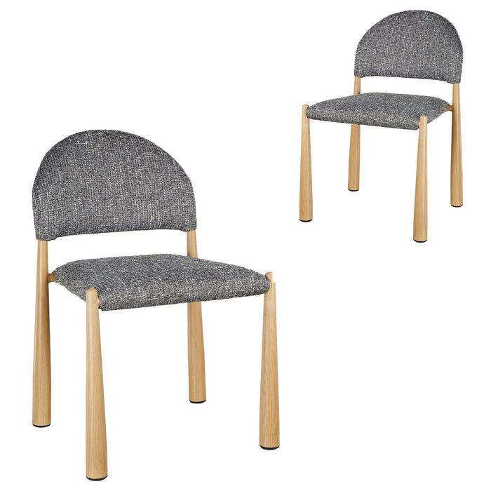 Set of 2 - Fabian Dining Chair - Neutral Grey