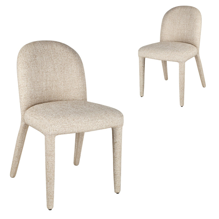 Set of 2 - William Dining Chair - Pale Beige