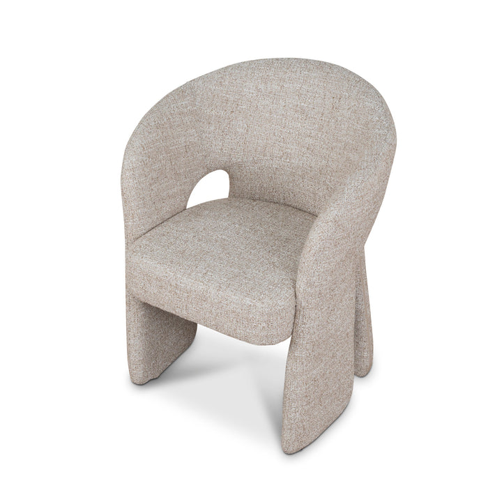 Undine Fabric Dining Chair - Pale Beige