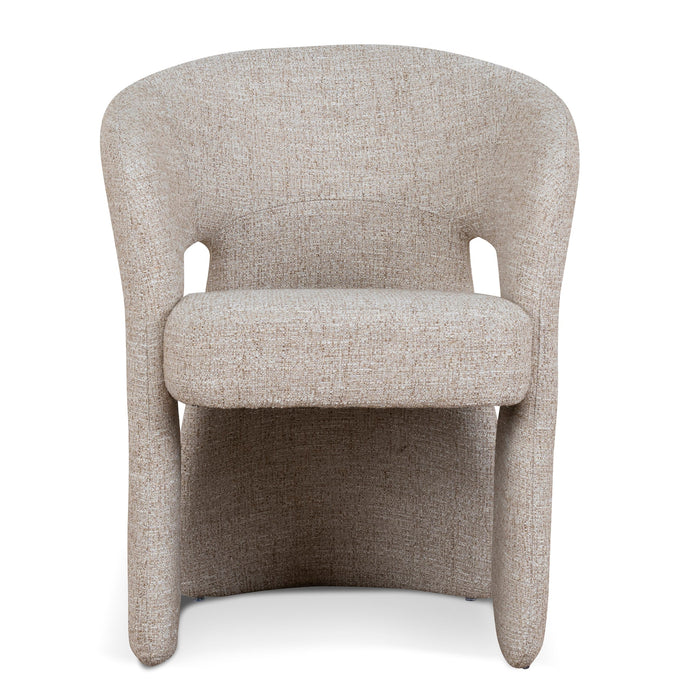 Undine Fabric Dining Chair - Pale Beige