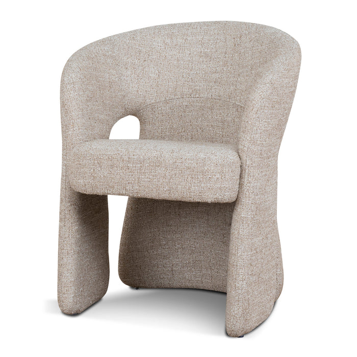 Undine Fabric Dining Chair - Pale Beige