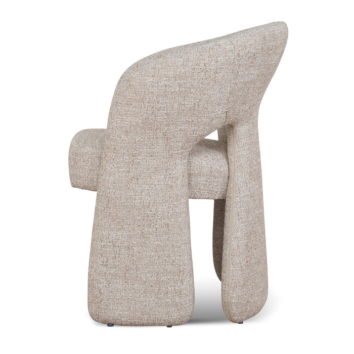 Undine Fabric Dining Chair - Pale Beige