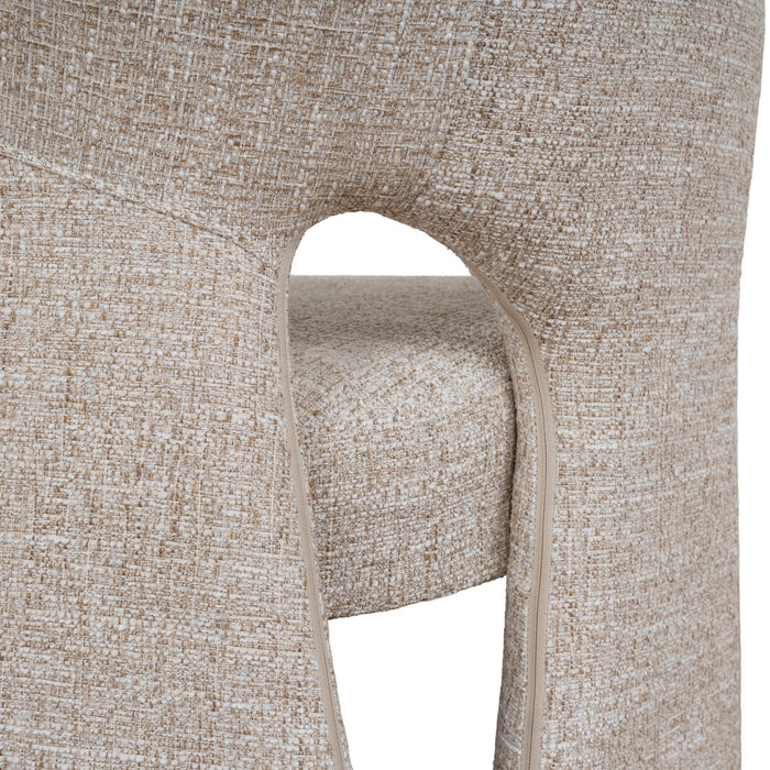 Undine Fabric Dining Chair - Pale Beige