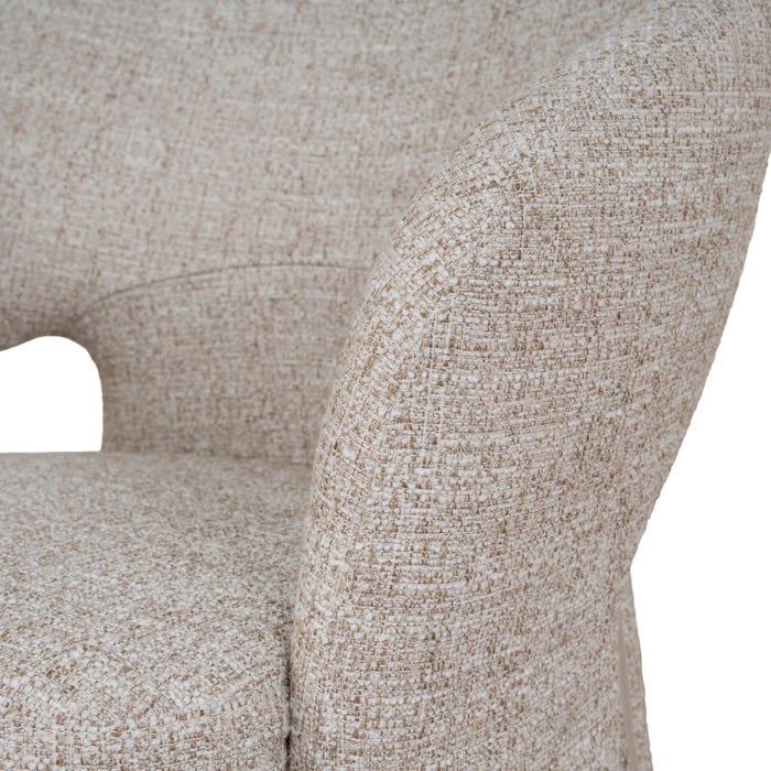 Undine Fabric Dining Chair - Pale Beige