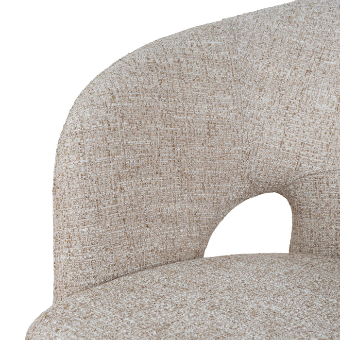 Undine Fabric Dining Chair - Pale Beige