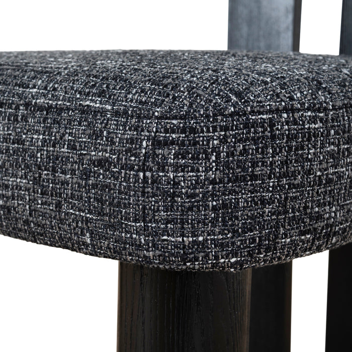 Set of 2 - Remy Black Dining Chair - Field Charcoal