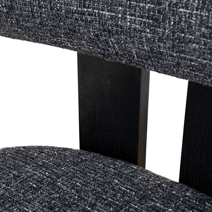 Set of 2 - Remy Black Dining Chair - Field Charcoal