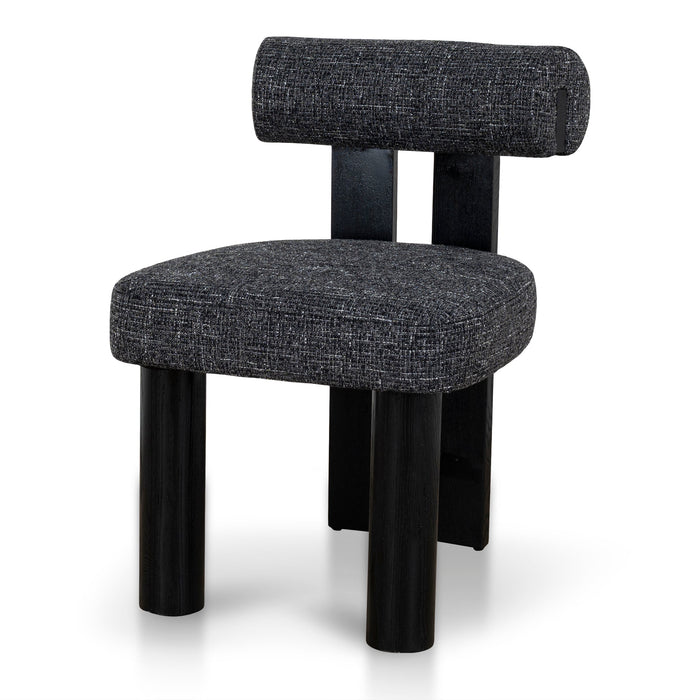 Set of 2 - Remy Black Dining Chair - Field Charcoal