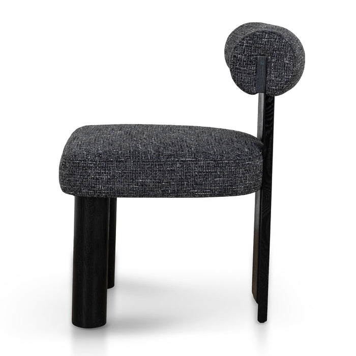 Set of 2 - Remy Black Dining Chair - Field Charcoal