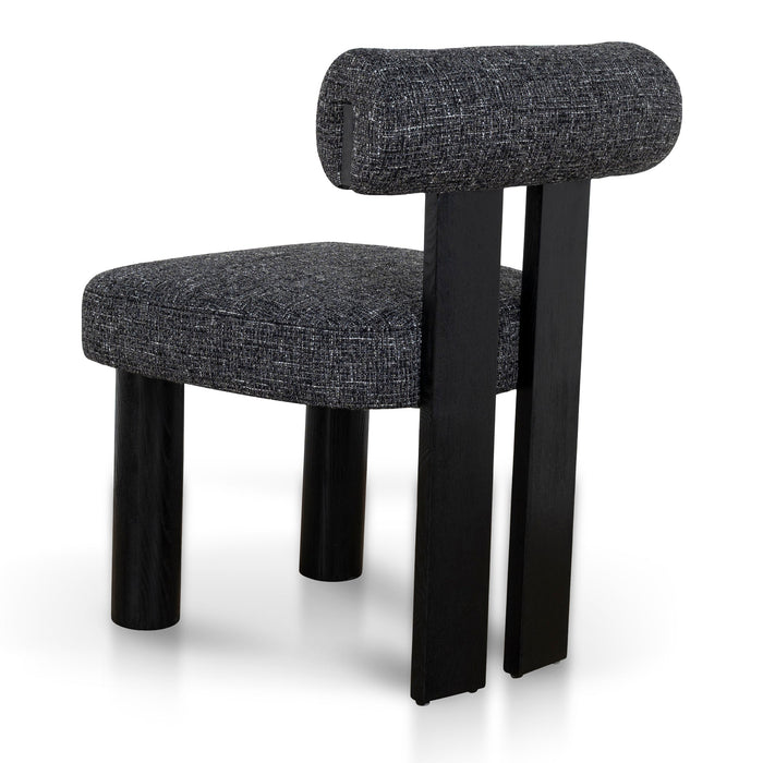 Set of 2 - Remy Black Dining Chair - Field Charcoal