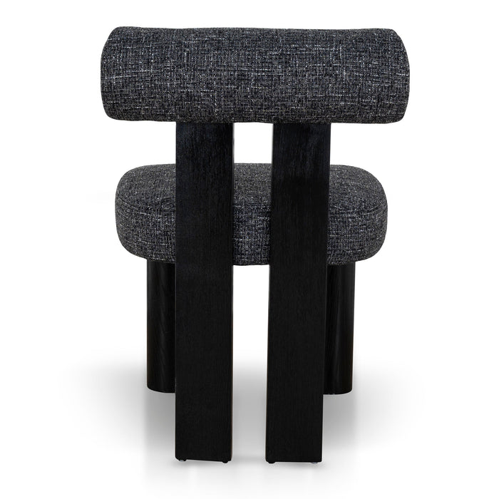 Set of 2 - Remy Black Dining Chair - Field Charcoal