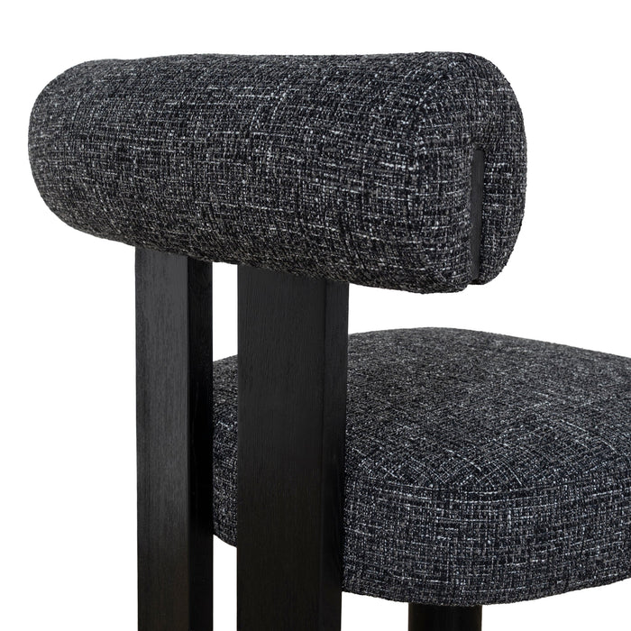 Set of 2 - Remy Black Dining Chair - Field Charcoal