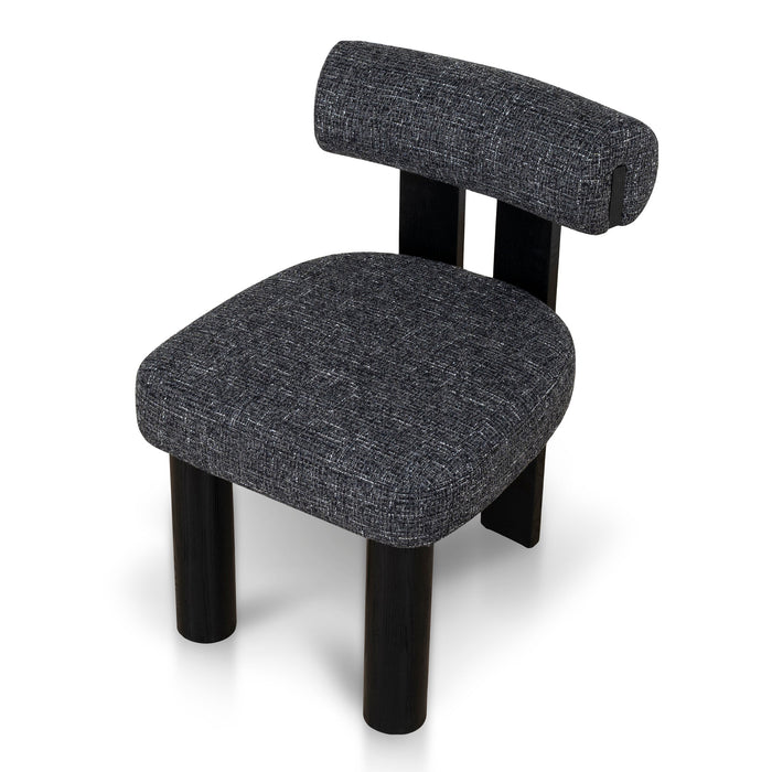 Set of 2 - Remy Black Dining Chair - Field Charcoal