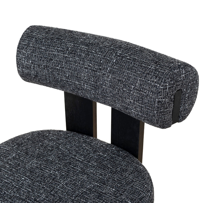 Set of 2 - Remy Black Dining Chair - Field Charcoal