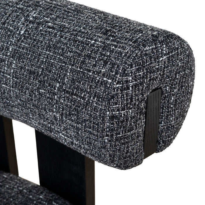 Set of 2 - Remy Black Dining Chair - Field Charcoal