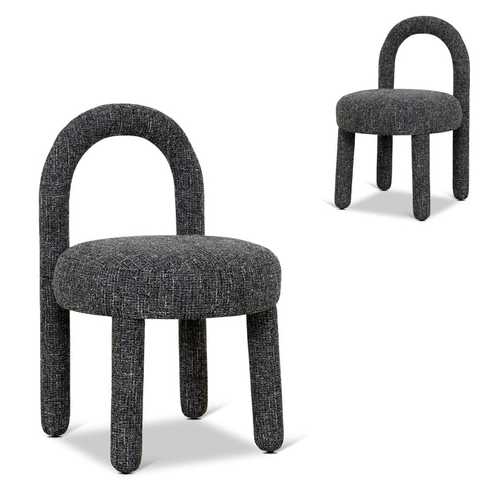 Set of 2 - Fusion Dining Chair - Field Charcoal