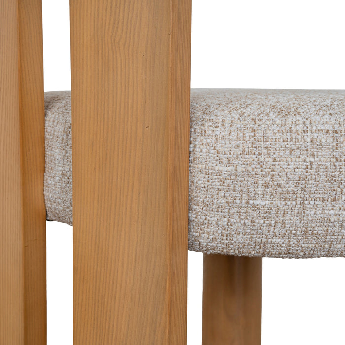 Set of 2 - Remy Natural Dining Chair - Pale Beige