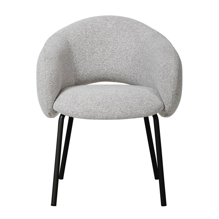 Set of 2 - Sora Black Dining Chair - Clay Grey