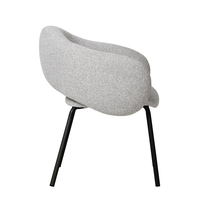 Set of 2 - Sora Black Dining Chair - Clay Grey