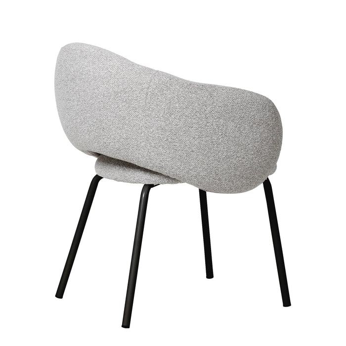 Set of 2 - Sora Black Dining Chair - Clay Grey
