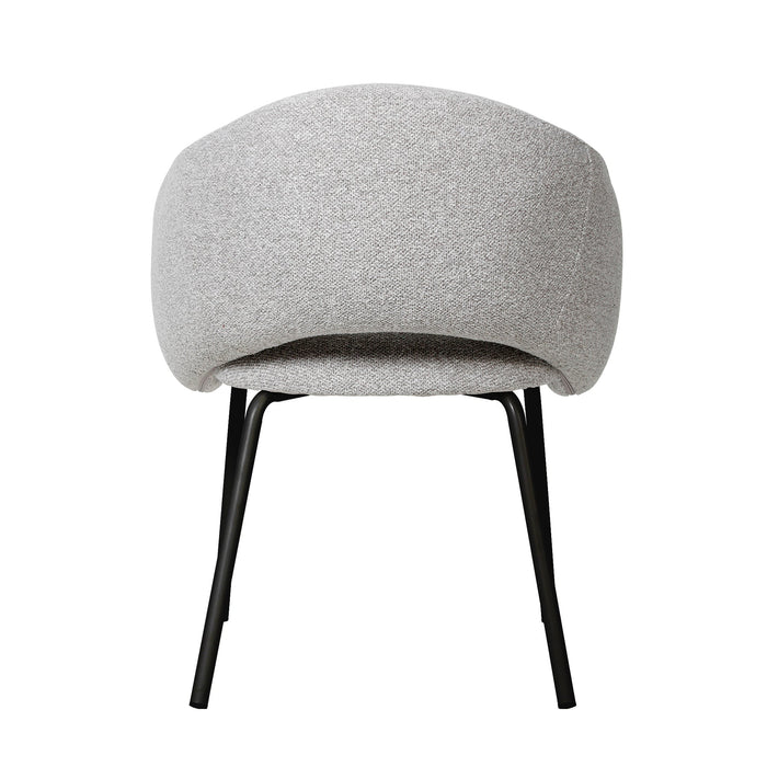 Set of 2 - Sora Black Dining Chair - Clay Grey