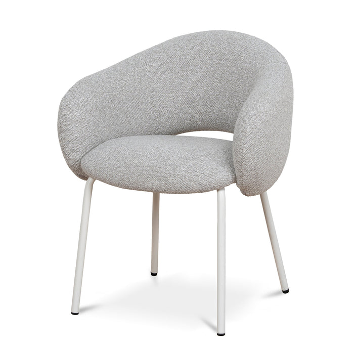 Set of 2 - Sora White Dining Chair - Clay Grey