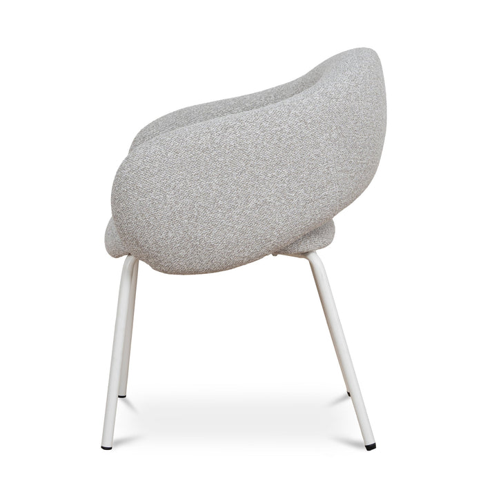 Set of 2 - Sora White Dining Chair - Clay Grey