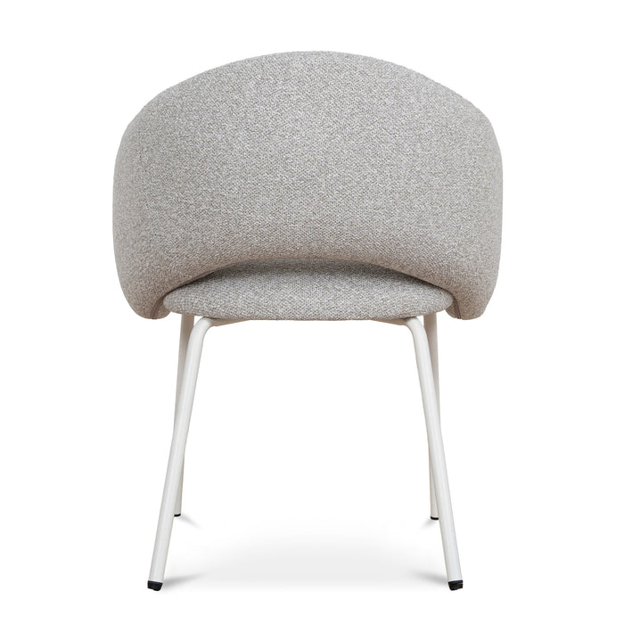 Set of 2 - Sora White Dining Chair - Clay Grey