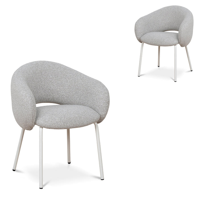 White Dining Chair - Clay Grey (Set of 2)