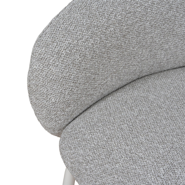 Set of 2 - Sora White Dining Chair - Clay Grey