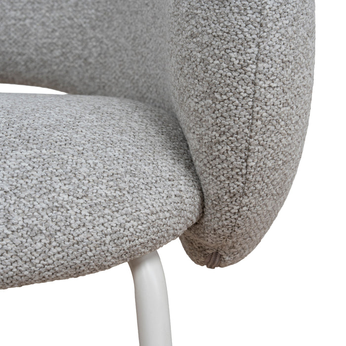 Set of 2 - Sora White Dining Chair - Clay Grey