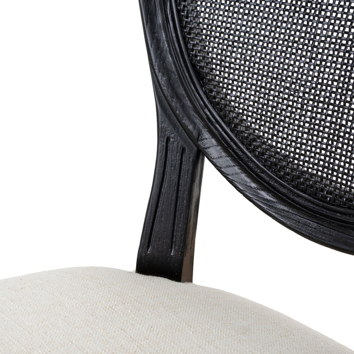 Lenora Black ELM Dining Chair - Dawn Beige (Set of 2)