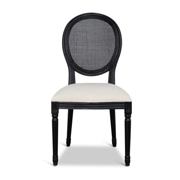 Lenora Black ELM Dining Chair - Dawn Beige (Set of 2)