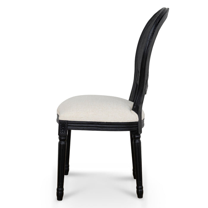 Lenora Black ELM Dining Chair - Dawn Beige (Set of 2)