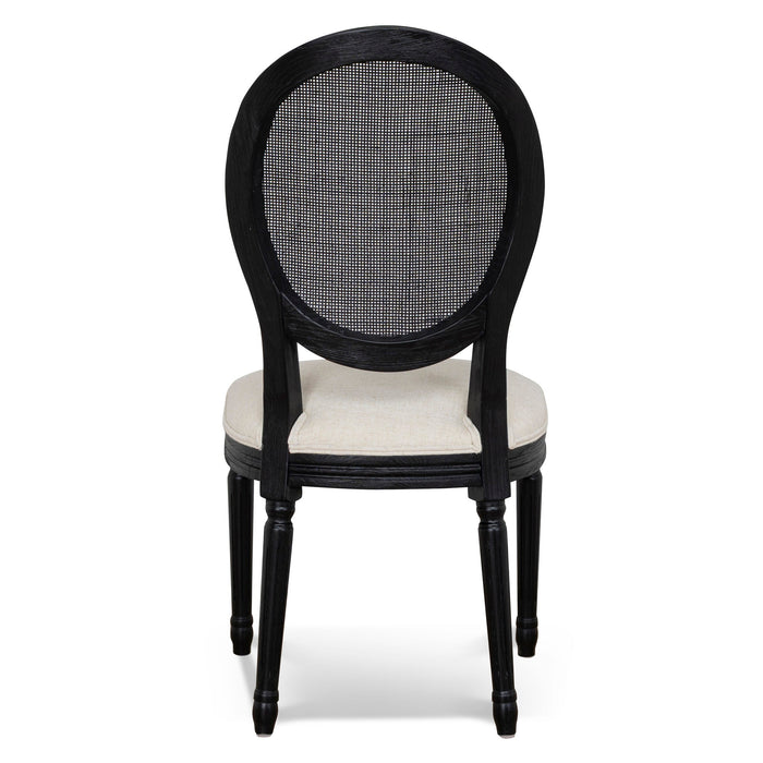 Lenora Black ELM Dining Chair - Dawn Beige (Set of 2)