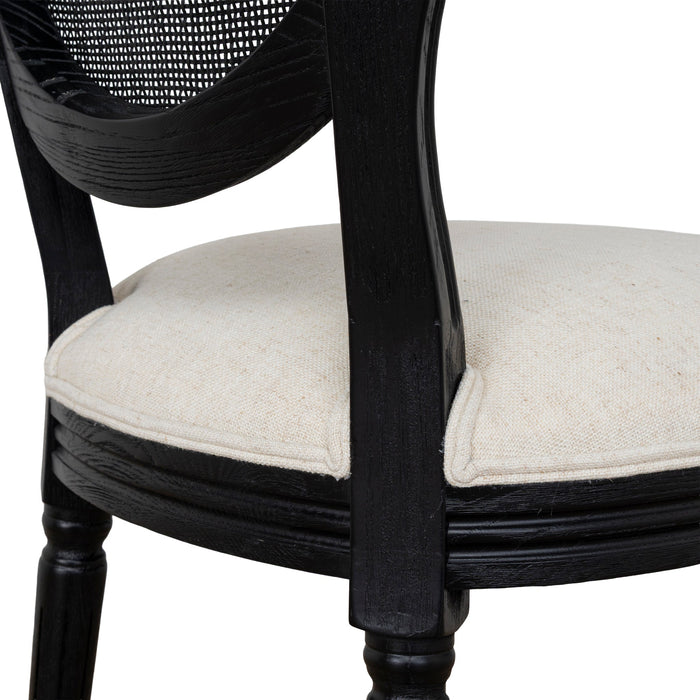 Lenora Black ELM Dining Chair - Dawn Beige (Set of 2)