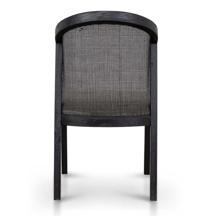 Set of 2 - Margie Black ELM Dining Chair - Dawn Beige