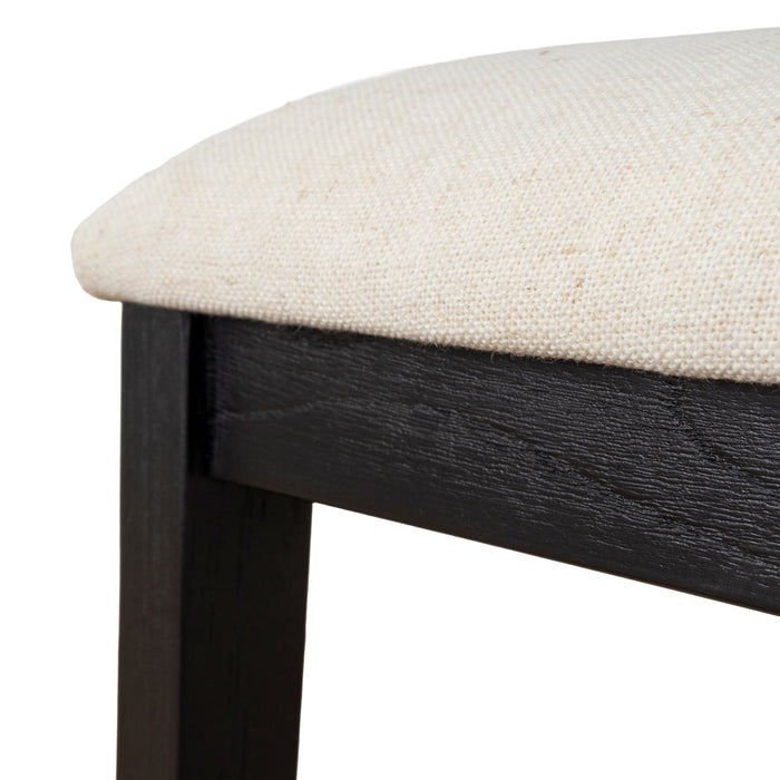 Set of 2 - Margie Black ELM Dining Chair - Dawn Beige