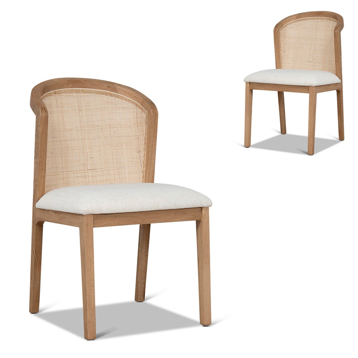 Set of 2 - Margie Fabric Dining Chair - Dawn Beige