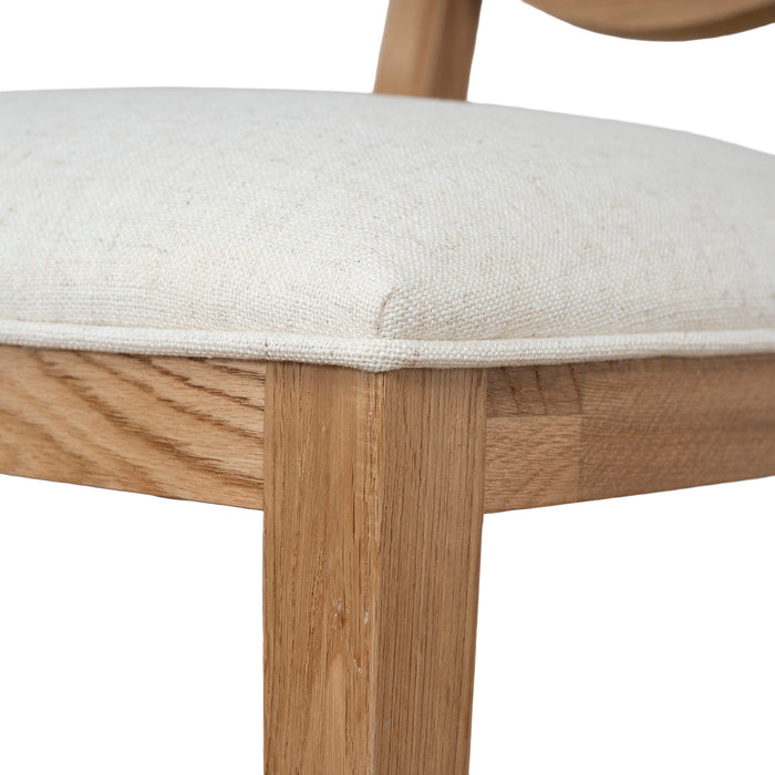 Set of 2 - Lula Natural Dining Chair - Dawn Beige