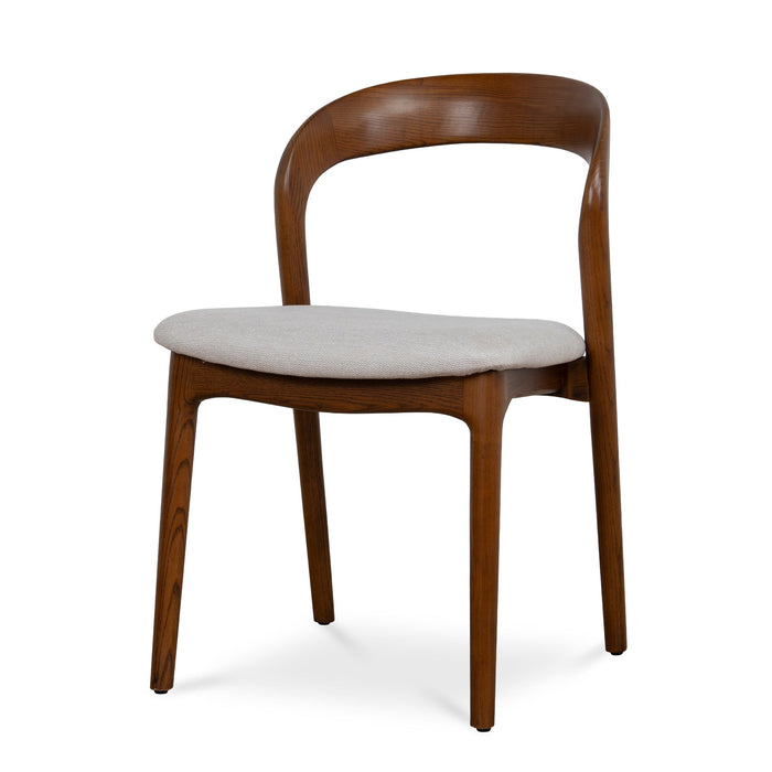Set of 2 - Marlow Walnut Dining Chair - Naxos Beige