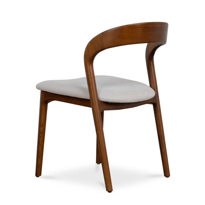 Set of 2 - Marlow Walnut Dining Chair - Naxos Beige
