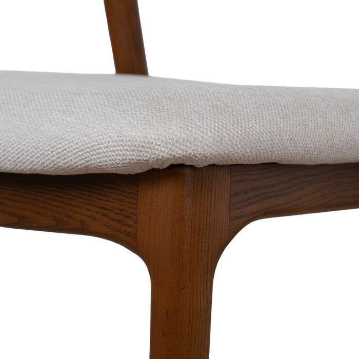 Set of 2 - Marlow Walnut Dining Chair - Naxos Beige