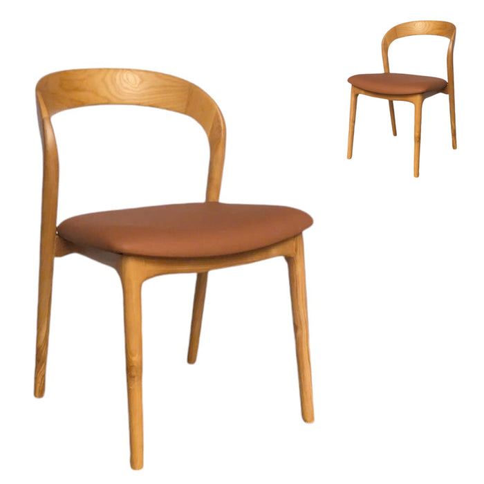 Set of 2 - Marlow Natural Dining Chair - Naxos Tan